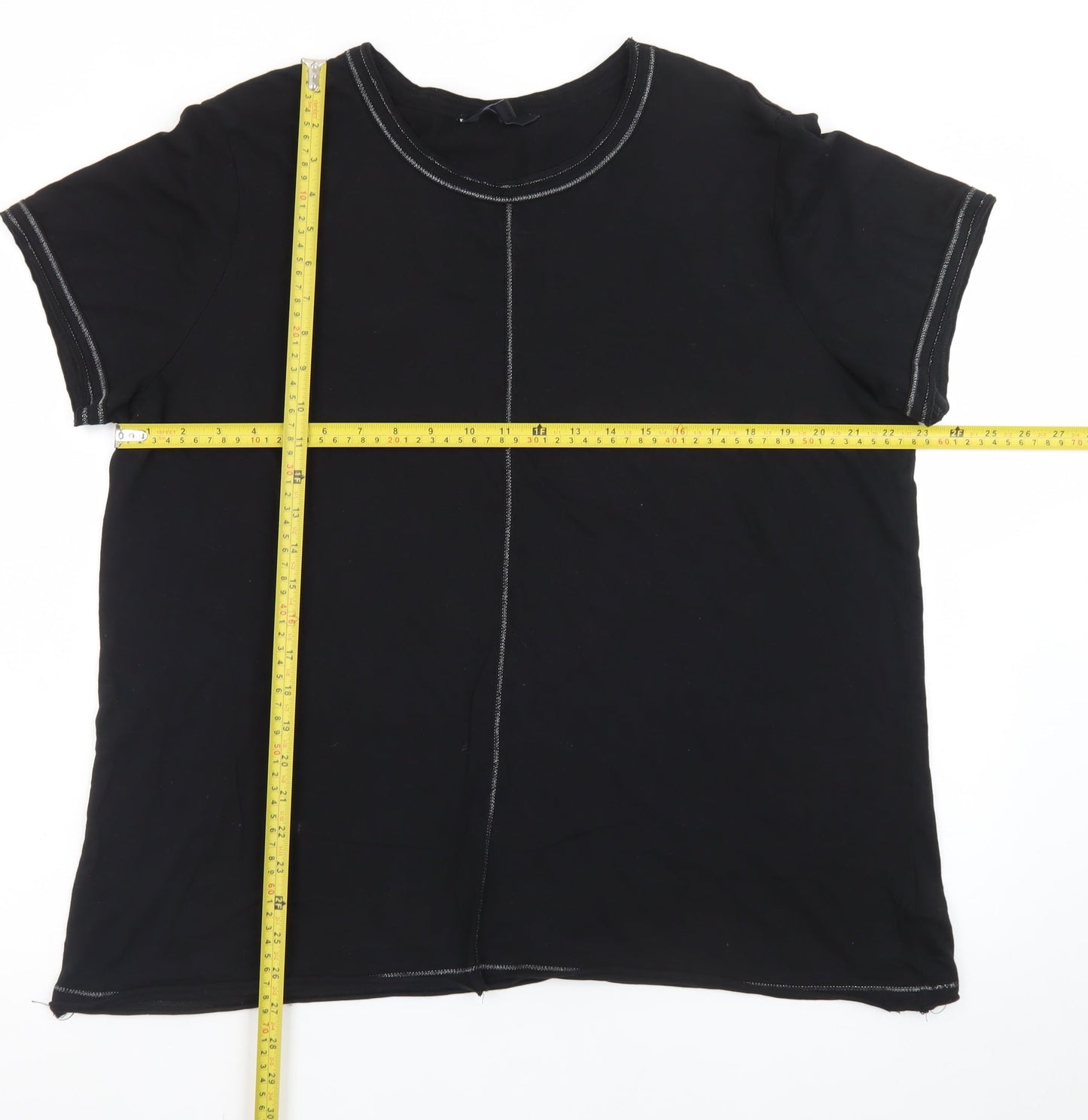 Next Women’s Black Short Sleeve Basic T-Shirt UK 20