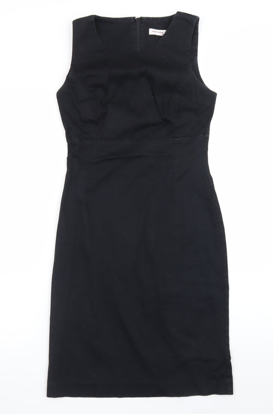 Orsay Women's Black Sheath Dress Size 6 Sleeveless Knee Length