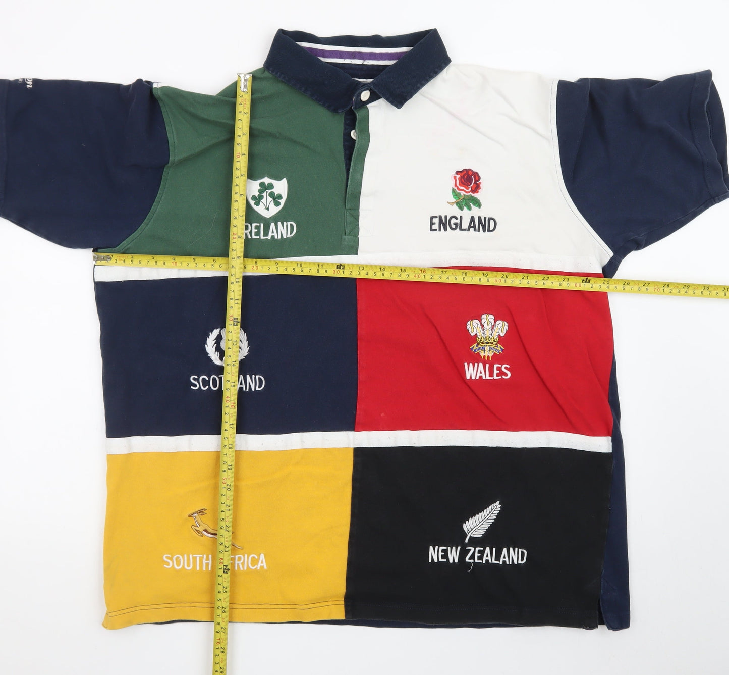 Cotton Traders Mens Multicoloured Rugby Nations Polo Shirt 2XL