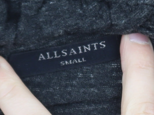 AllSaints Women's Grey Short Sleeve T-Shirt Dress Size S