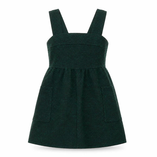 Topshop Women Green Size 12 Pinafore Dress with Pockets