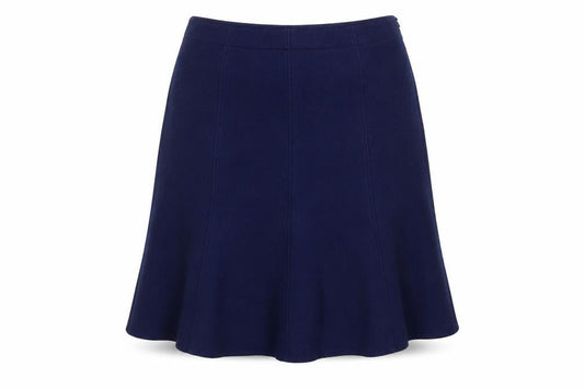 Marks & Spencer Per Una Womens Navy A-Line Midi Skirt Size 16 Wool Blend