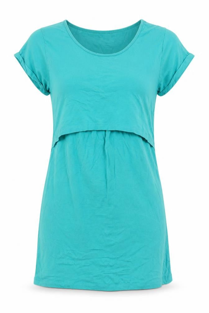 plusS Maternity Green Jersey Short Sleeve T-Shirt Dress Size M