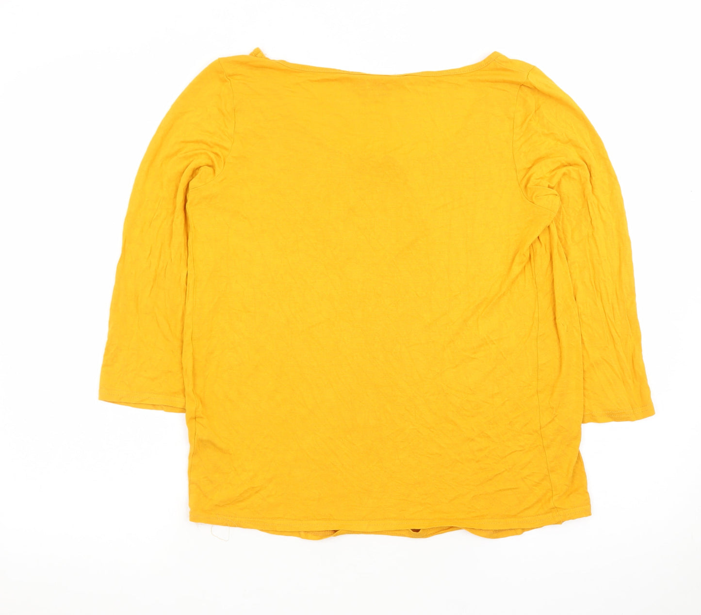 Dorothy Perkins Maternity Yellow Tunic Top UK 10 3/4 Sleeve Cotton