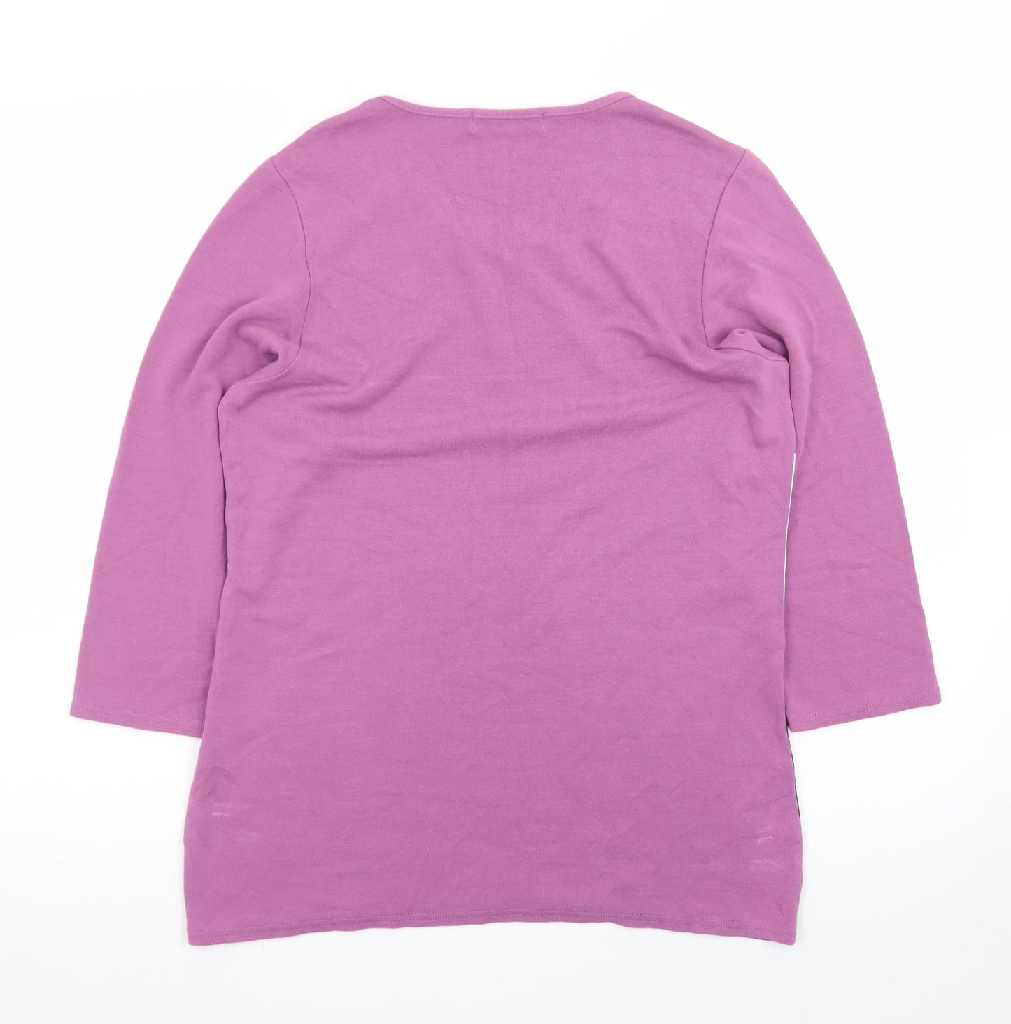 Just Elegance Women's Multicoloured Scoop Neck 3/4 Sleeve Jersey Top Size 18
