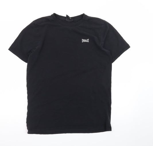 Everlast Men's Black Crew Neck Short Sleeve Cotton T-Shirt Size M