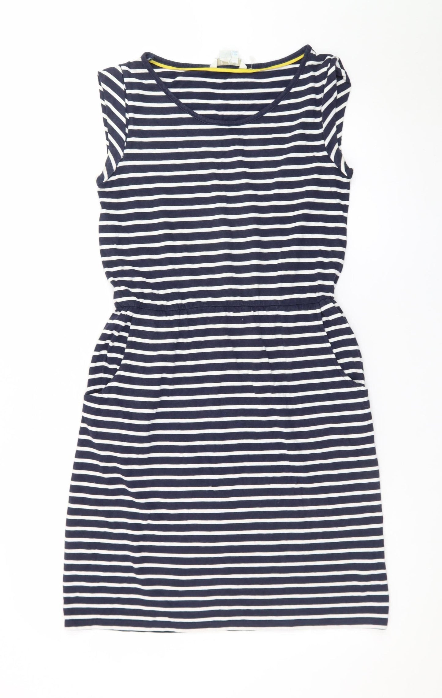 Boden Womens Blue Striped Cotton T-Shirt Dress Size 8