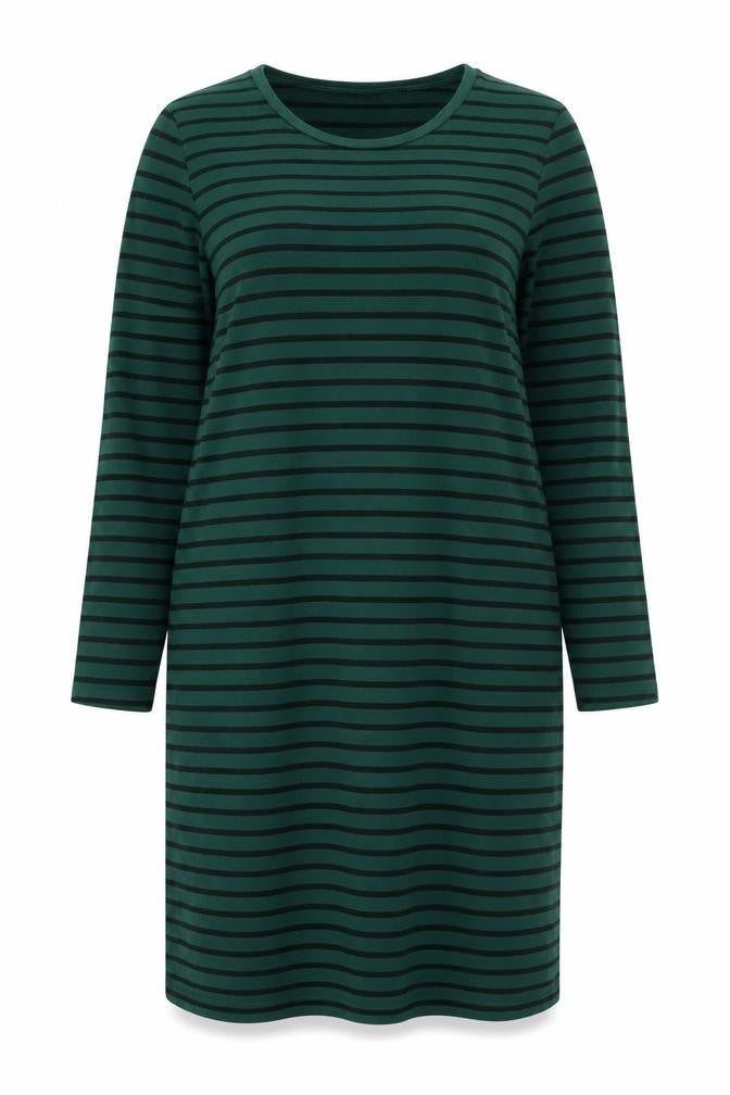 Old Navy Women's Green Striped T-Shirt Dress Size L