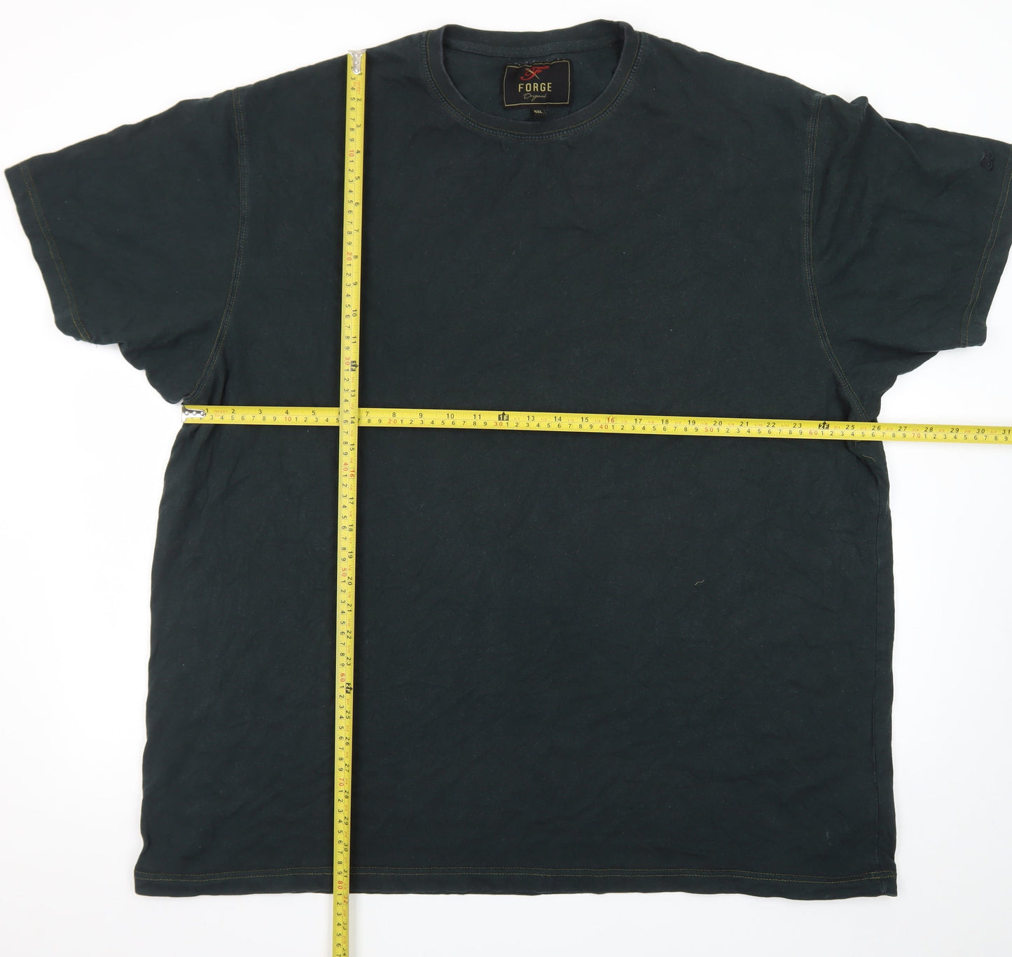 Forge Original Men's Black 4XL Crew Neck Cotton T-Shirt