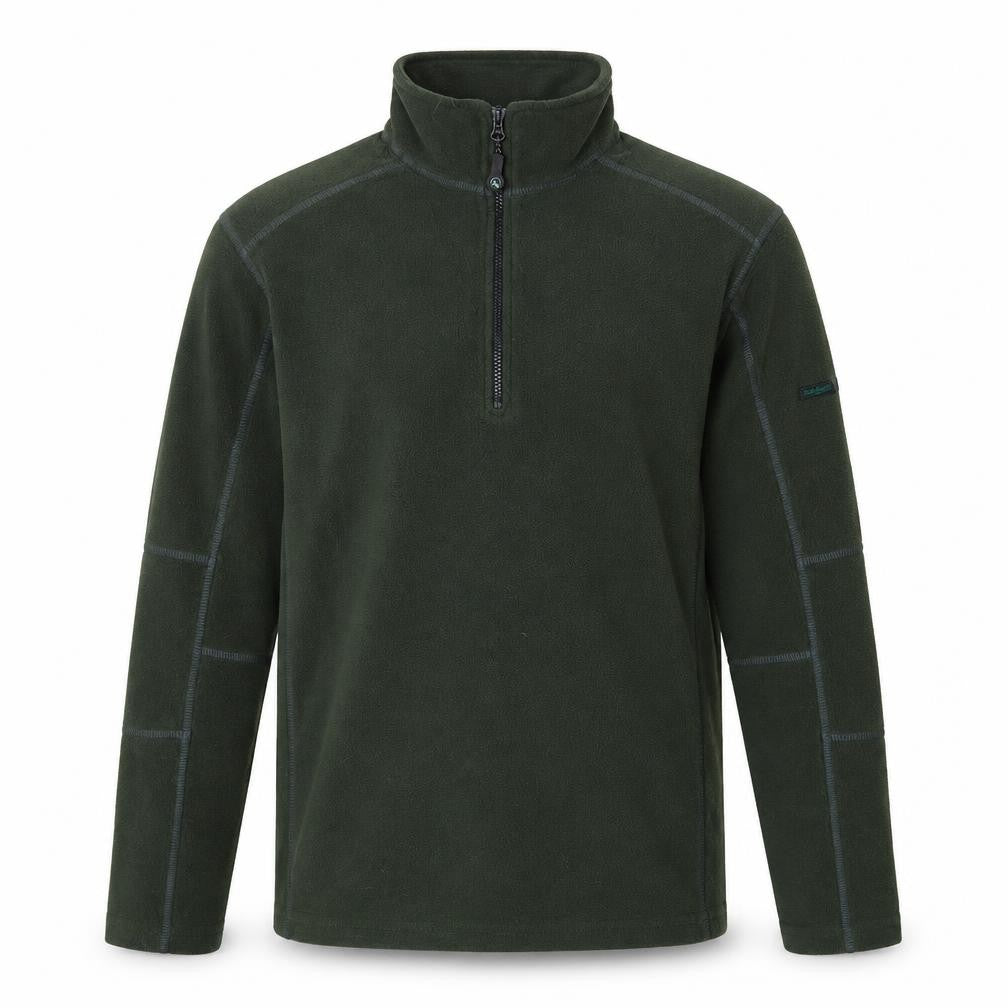 Ridgeline Mens Green Fleece Pullover Sweatshirt Small 1/4 Zip Outdoor
