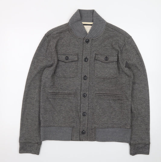 Banana Republic Men’s Grey Wool Blend Bomber Jacket M Heritage Collection