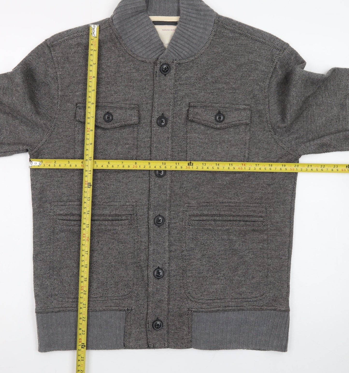 Banana Republic Men’s Grey Wool Blend Bomber Jacket M Heritage Collection