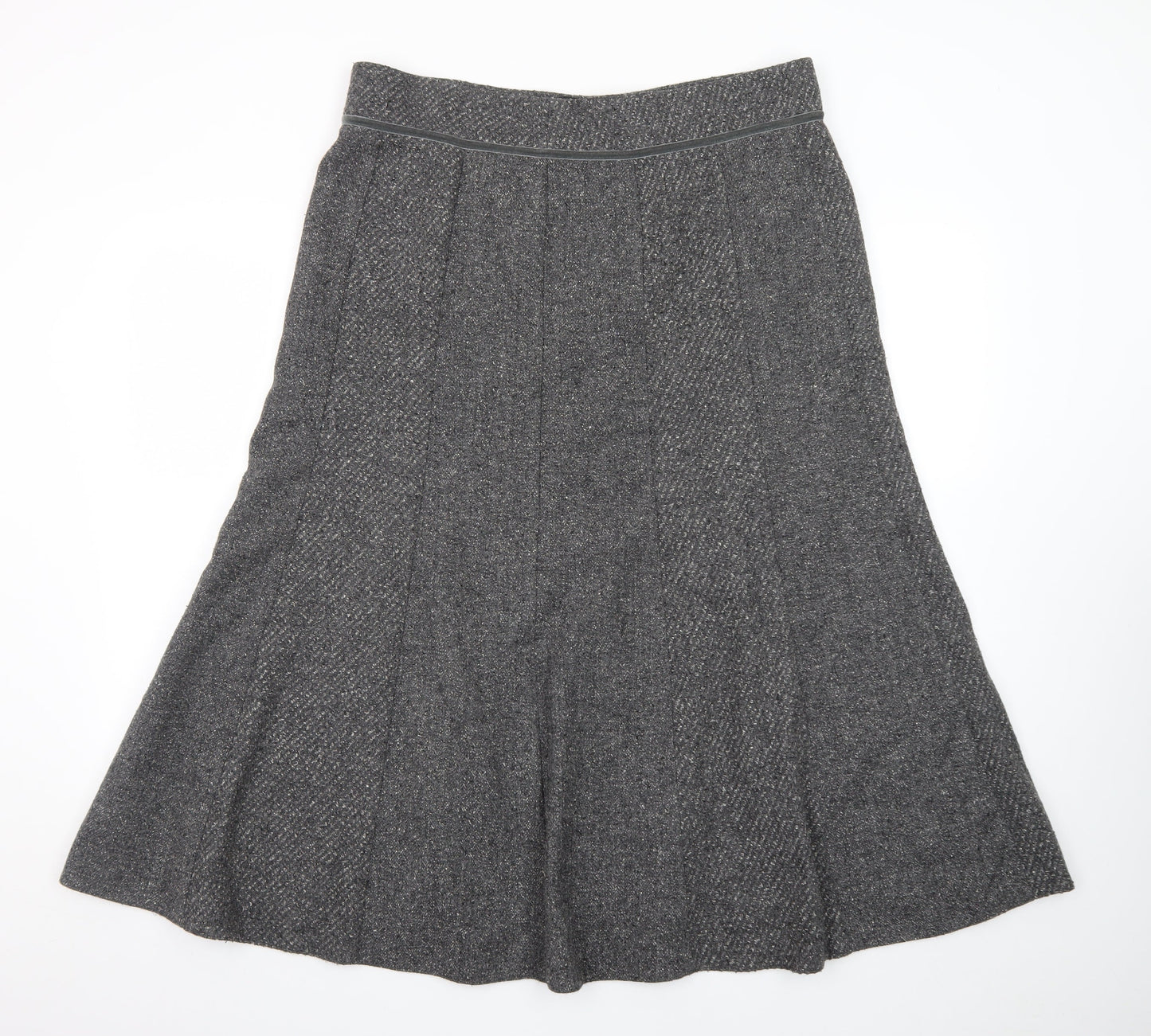Marks and Spencer Women Grey A-Line Wool Silk Long Skirt Size 16