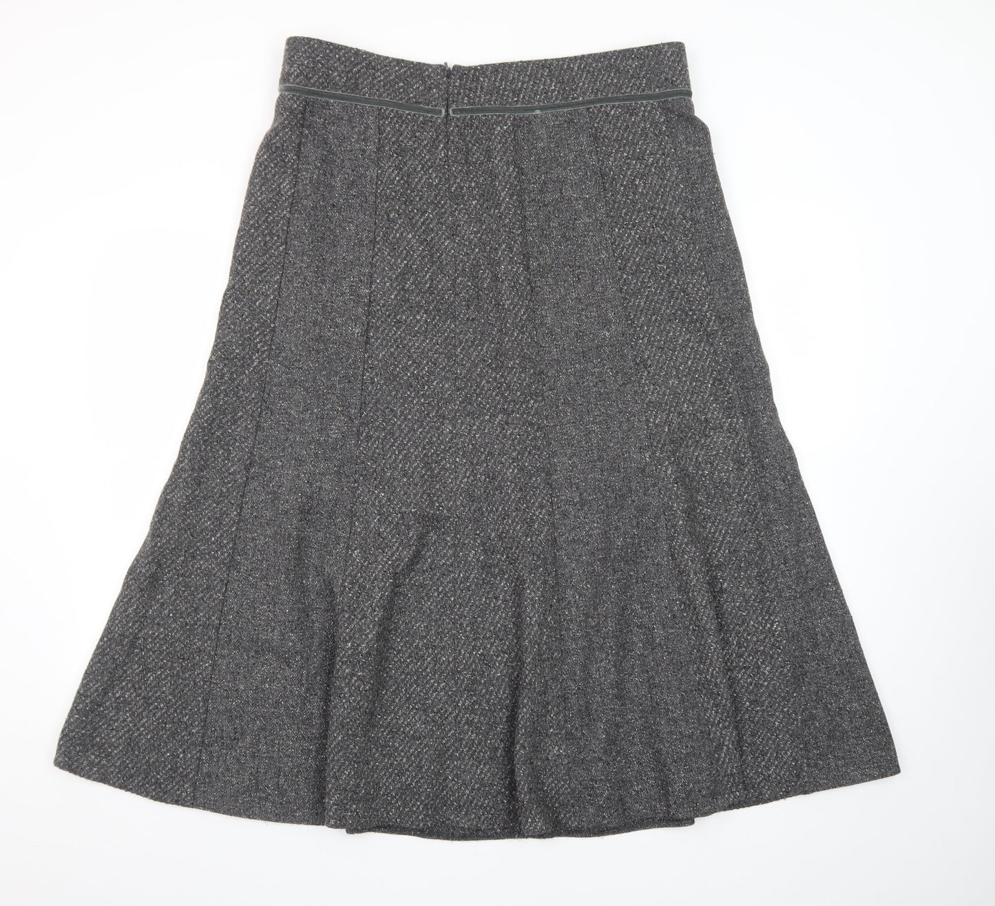 Marks and Spencer Women Grey A-Line Wool Silk Long Skirt Size 16
