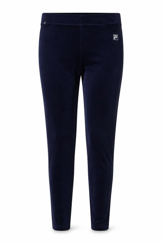 Fila Women's Blue Velour Leggings XL Sports Comfort Fit