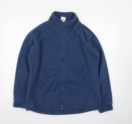 Weird Fish Womens Blue Fleece Full Zip Jacket Size 14