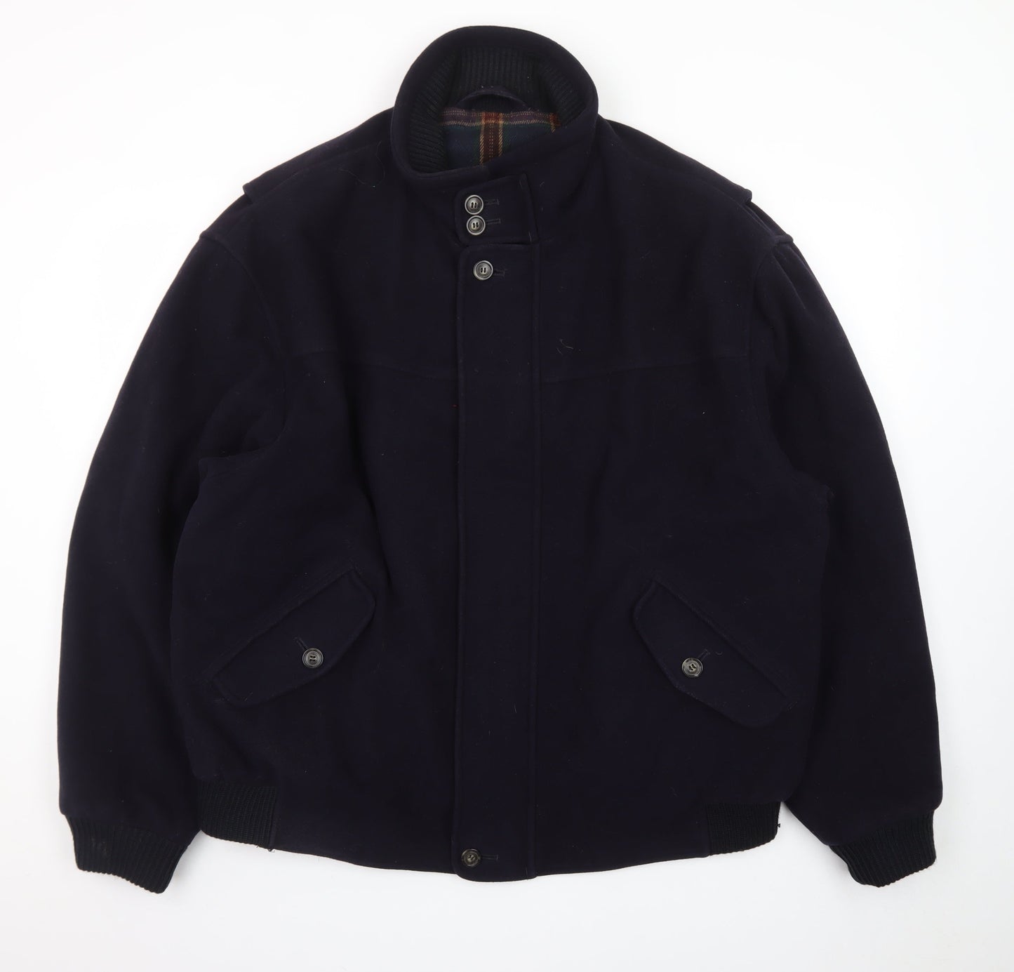 Marks & Spencer Men's Navy Wool Bomber Jacket L