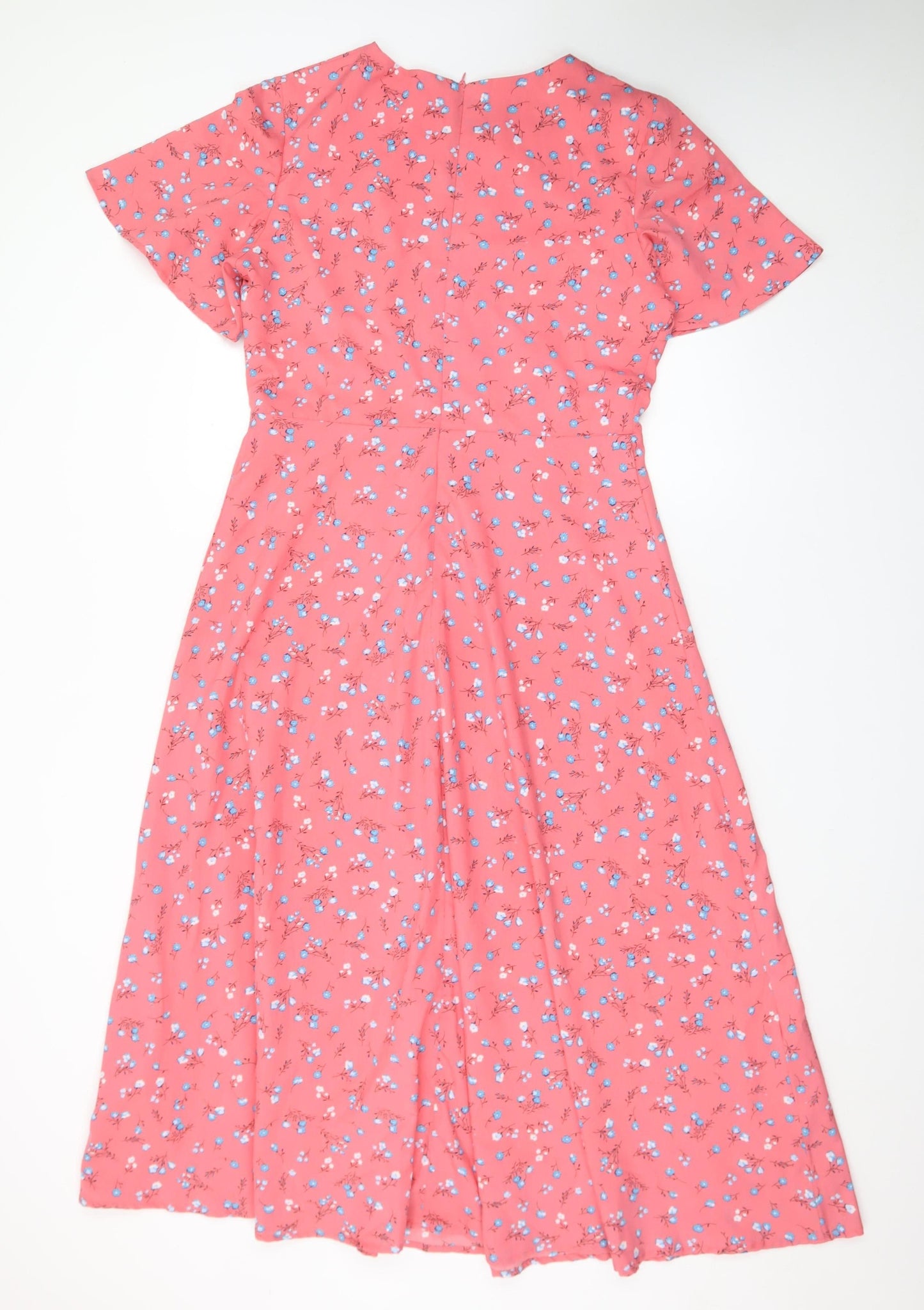 Marc Angelo Women's Pink Floral Midi A-Line Dress Size 12