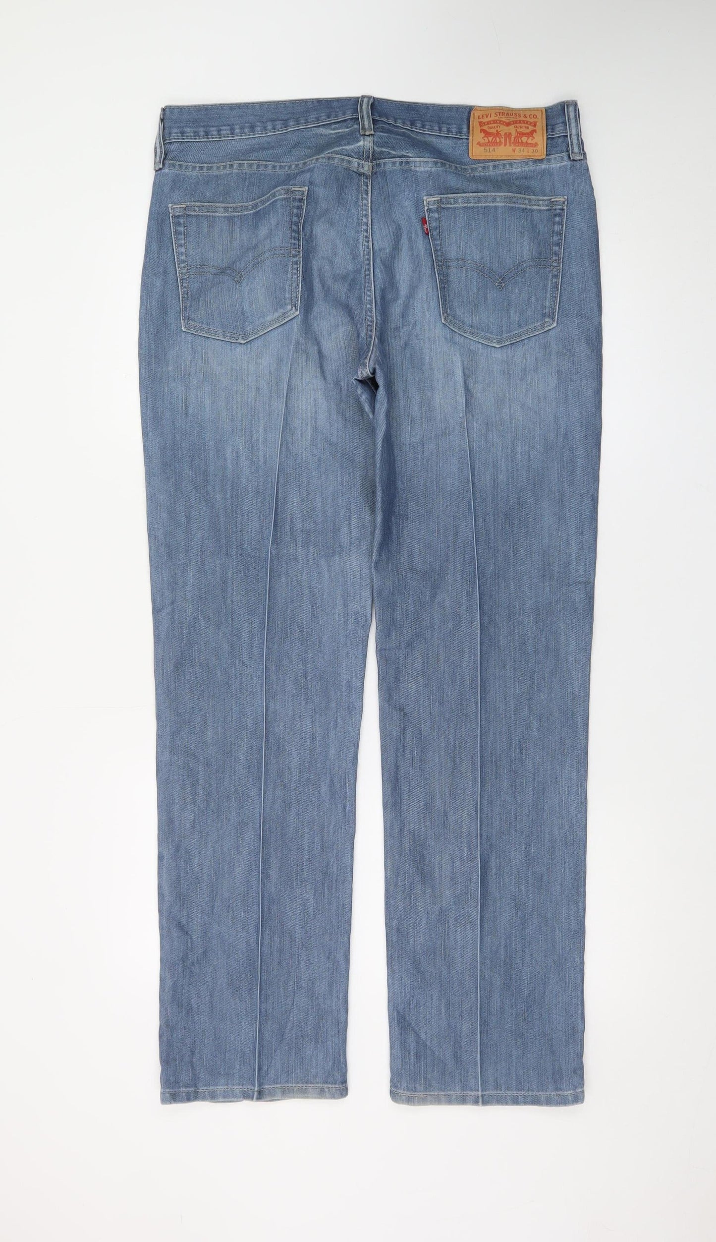 Levi's 514 Women's Blue Straight Denim Jeans W34 L30 Classic Fit