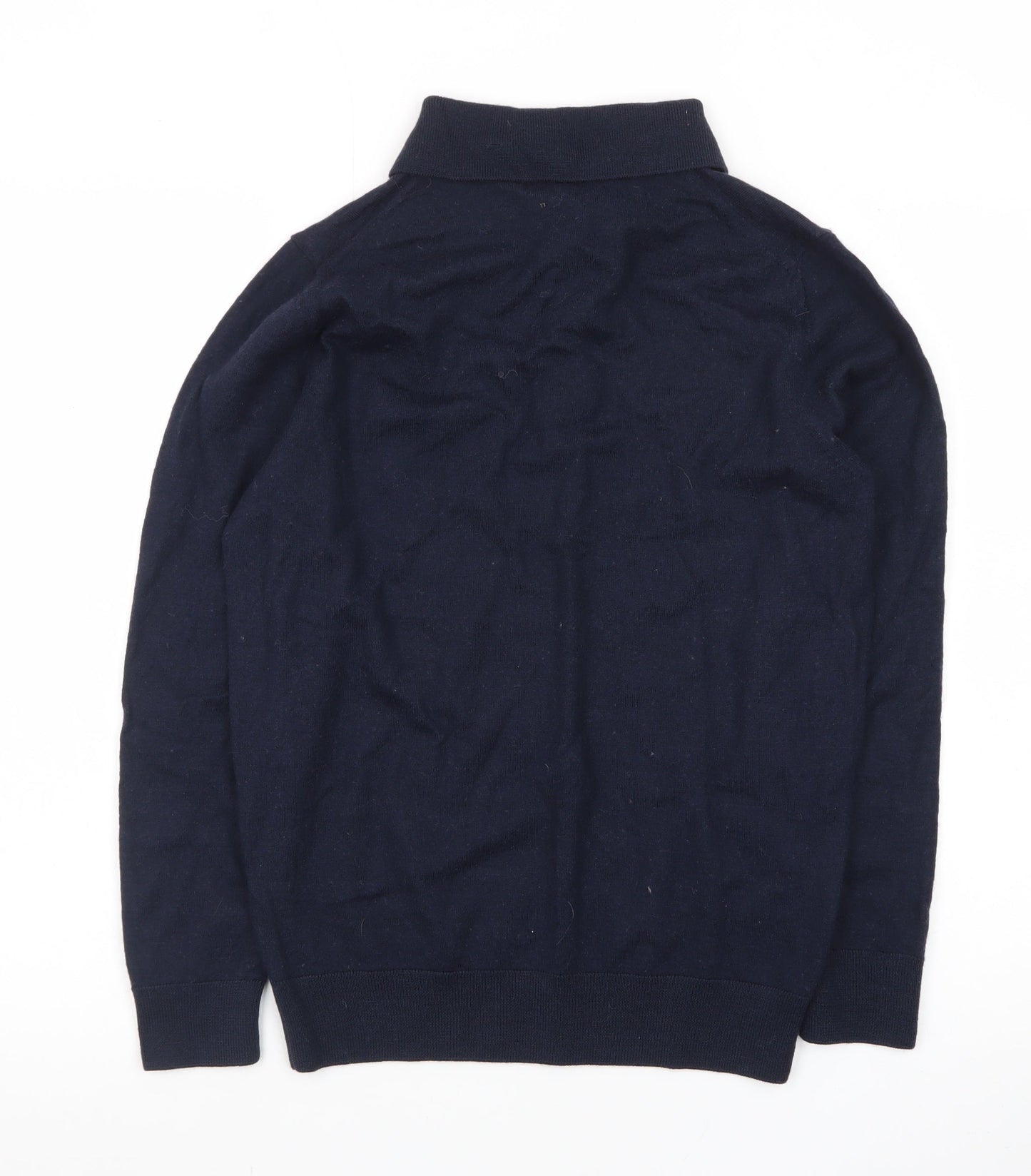Skopes Men's Blue Collared Wool Henley Jumper M