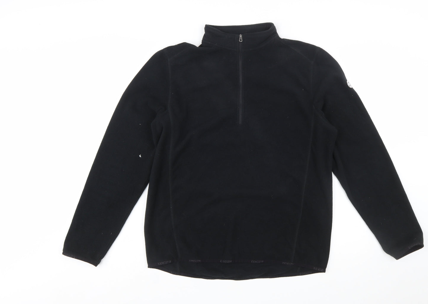 TOG24 Mens Black Fleece 1/2 Zip Pullover Sweatshirt Size M