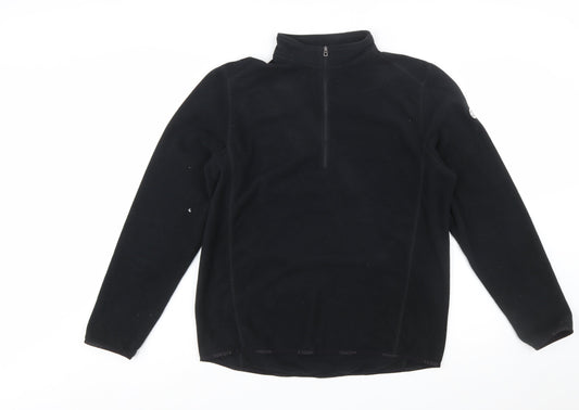 TOG24 Mens Black Fleece 1/2 Zip Pullover Sweatshirt Size M