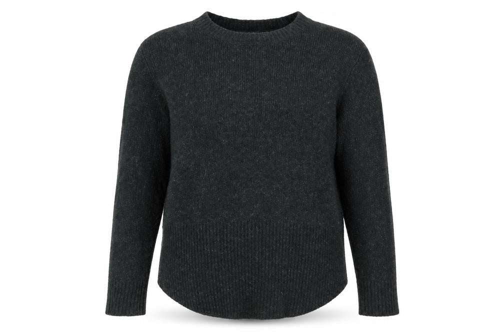 Pull&Bear Women Grey Wool Blend Crew Neck Pullover Jumper Size 12