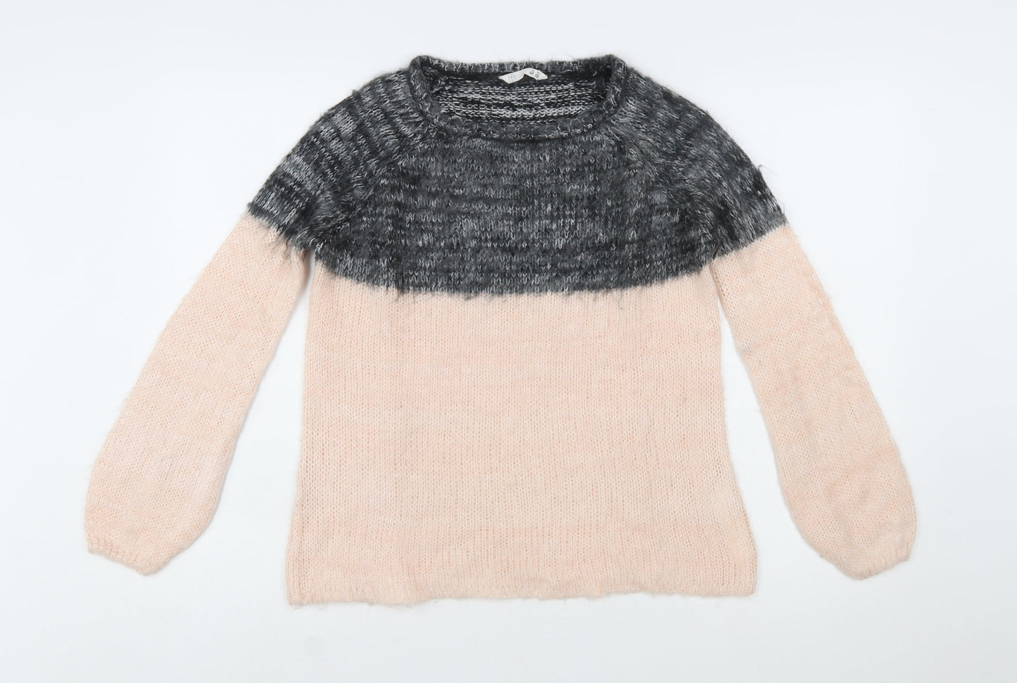 LFT Womens Multicoloured Acrylic Crew Neck Long Sleeve Pullover Jumper Size M