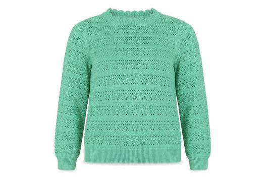FatFace Womens Green Cotton Knit Crew Neck Jumper UK 10