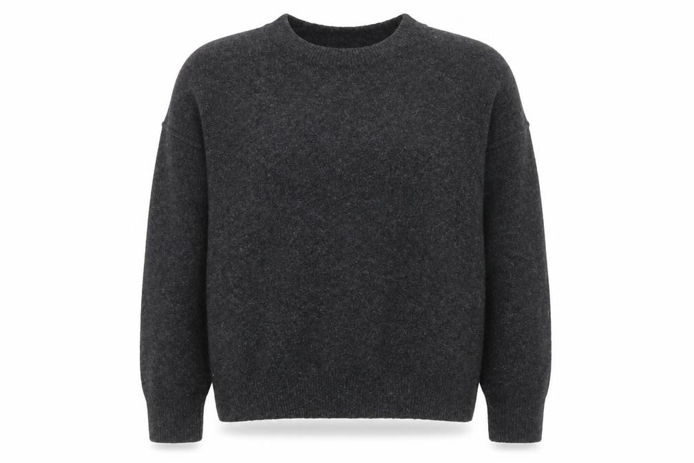 Weekday Womens Grey Wool Blend Crew Neck Pullover Jumper Size S