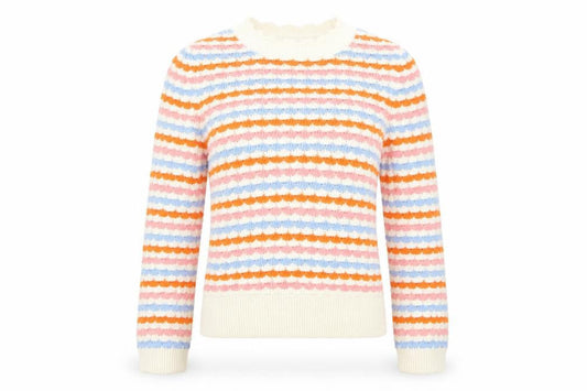 Tu Women Multicoloured Striped Knit Jumper Size 8 Pullover