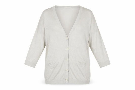French Connection Women's Beige L Cardigan Knit Viscose Blend