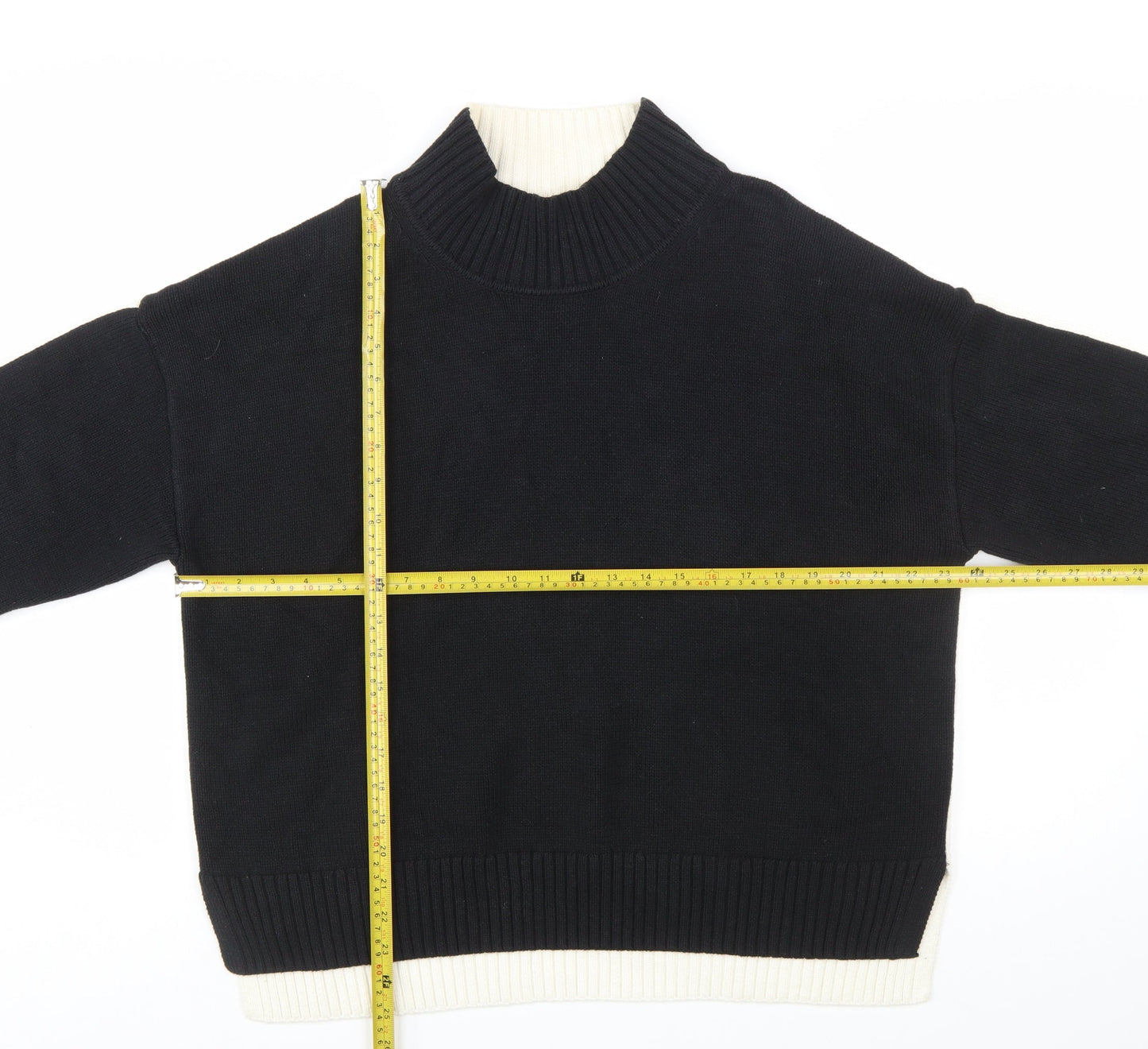 Marks and Spencer Womens Black Roll Neck Knit Jumper L