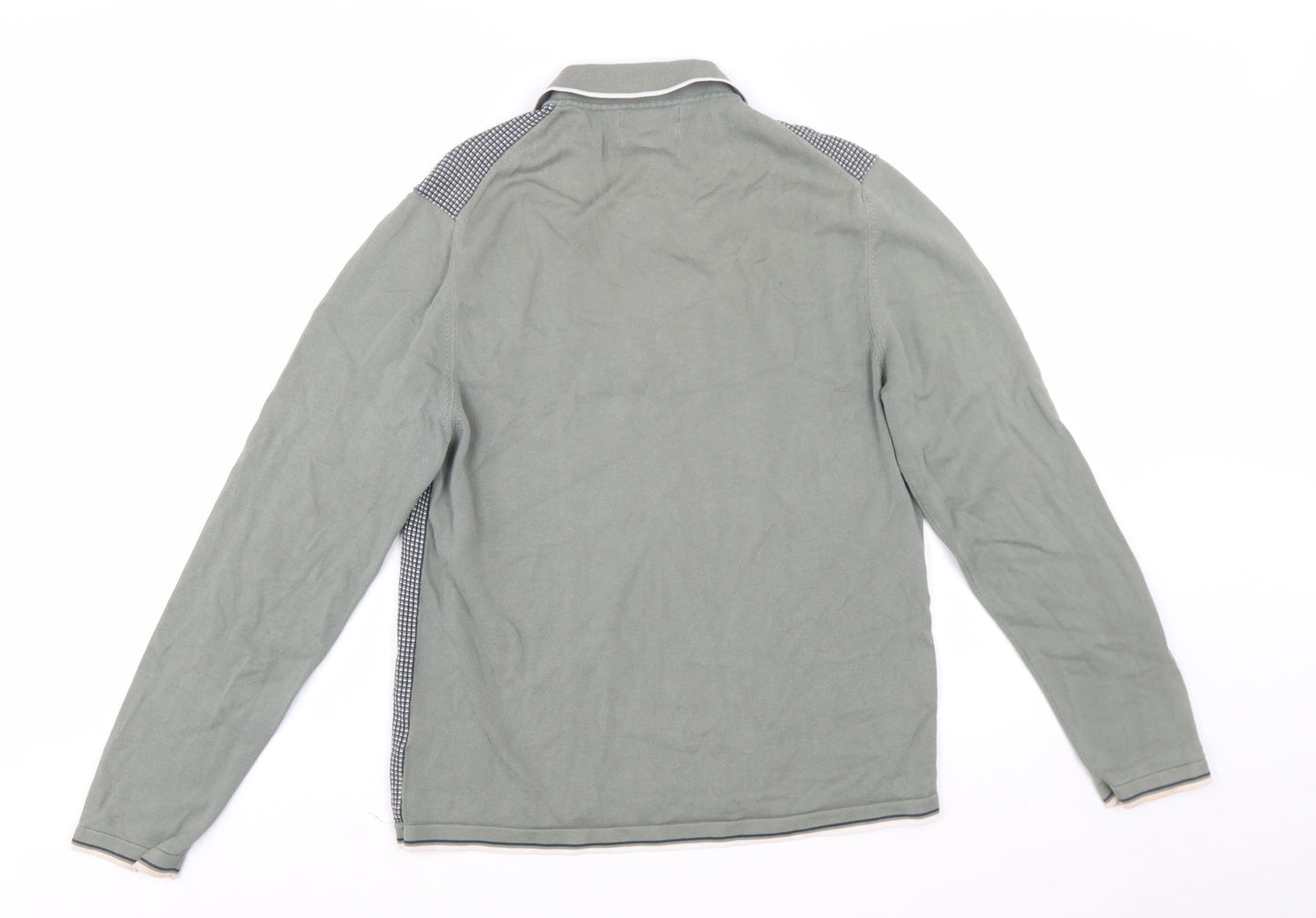 Marks and Spencer Autograph Men's Grey Collared Long Sleeve Pullover Jumper M