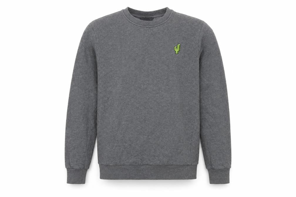 Ayacucho Men’s Grey Pullover Sweatshirt S Embroidered Logo