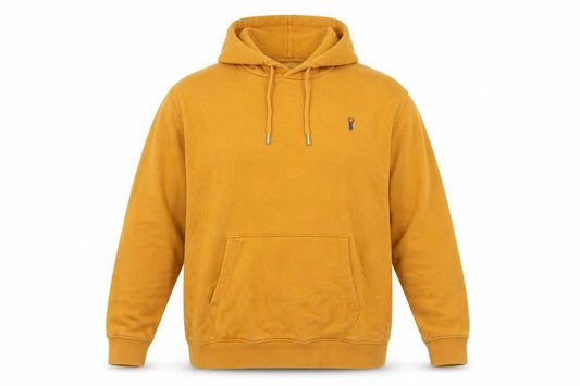 Next Men's Brown 2XL Pullover Hoodie with Logo and Kangaroo Pocket
