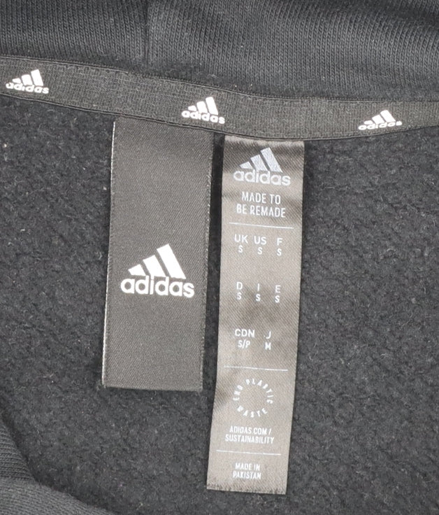 Adidas Men's Black Pullover Hoodie Small Logo Sports Fleece