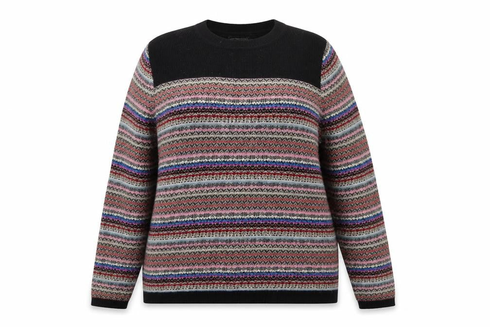 Marks & Spencer Women’s Multicoloured Fair Isle Knit Jumper UK 18