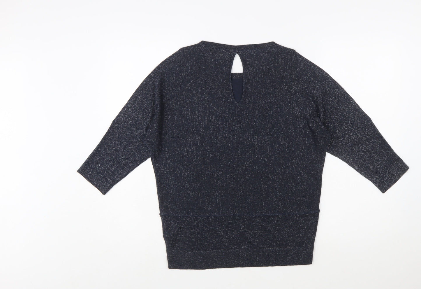 Next Women’s Blue Glitter Knit Pullover Jumper Size 10