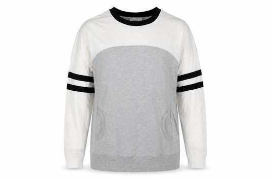 Next Womens Grey Colourblock Long Sleeve Pullover Sweatshirt Size 12