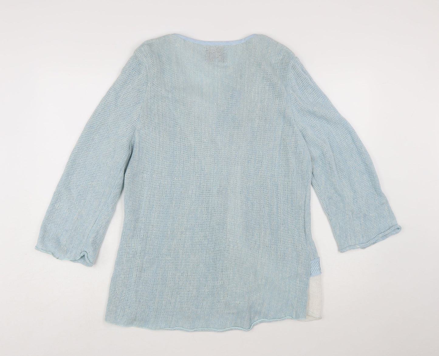 Orla from Tivoli Women Blue L Asymmetric Button Cardigan