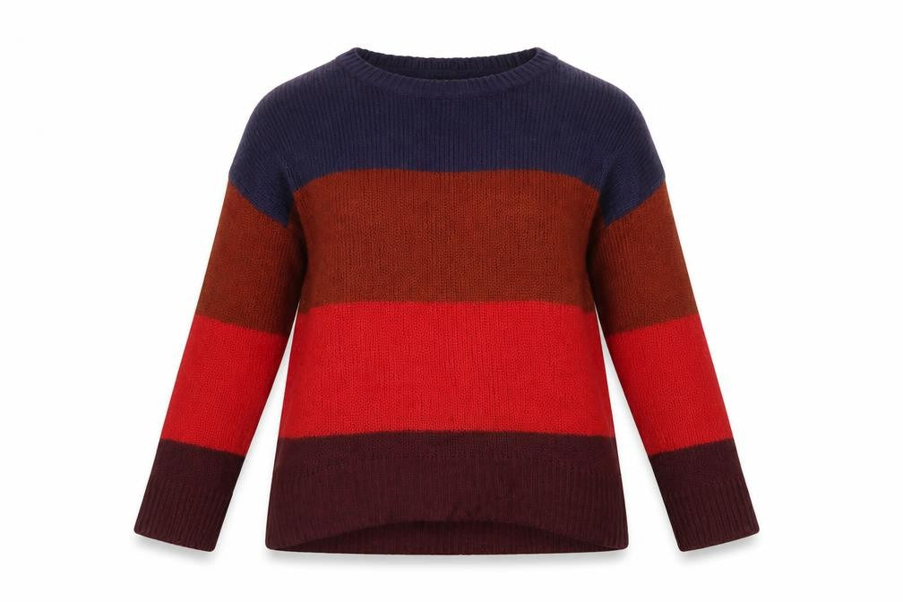 New Look Womens Multicoloured Chunky Knit Striped Pullover Jumper M