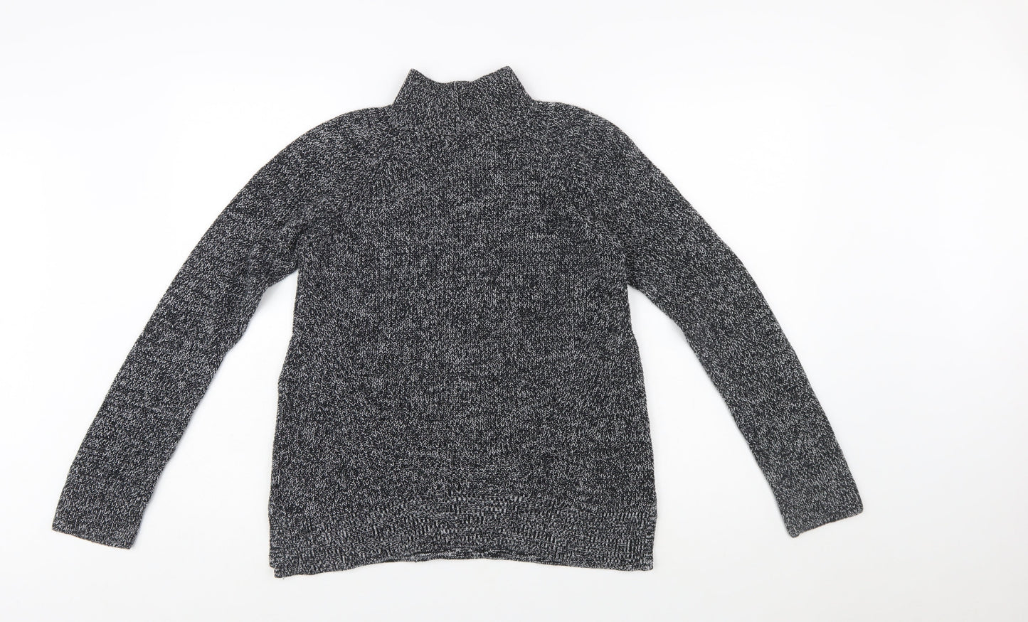 GAP Women Black & White Roll Neck Long Sleeve Jumper Medium