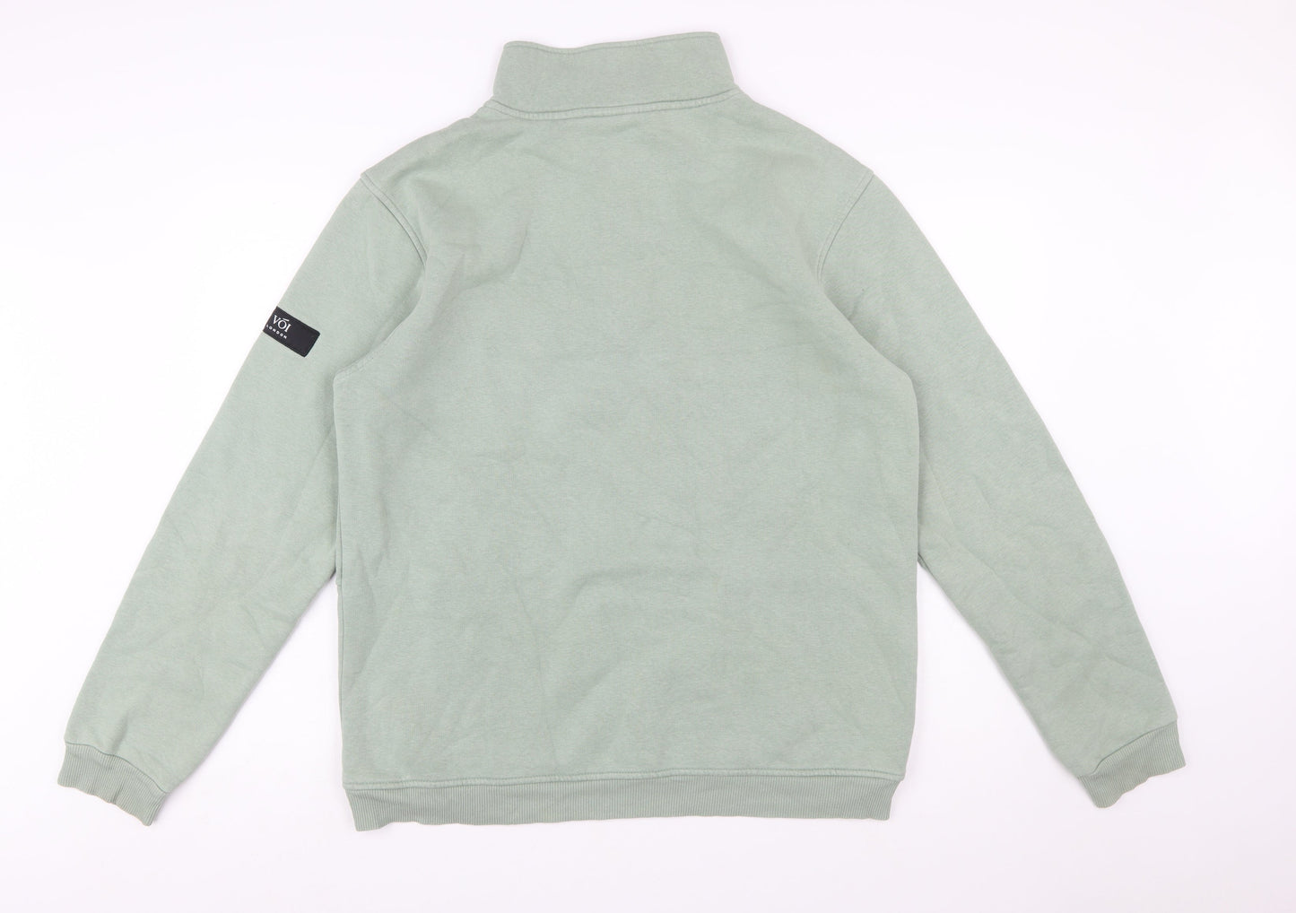 Voi London Men's Green 2XL 1/4 Zip Fleece Sweatshirt