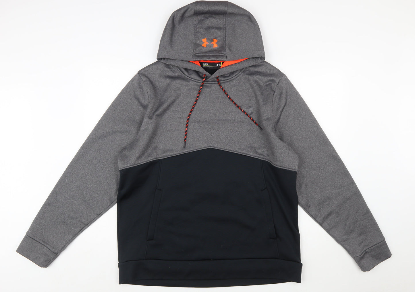 Under Armour Men's Grey Pullover Hoodie L Loose Fit ColdGear
