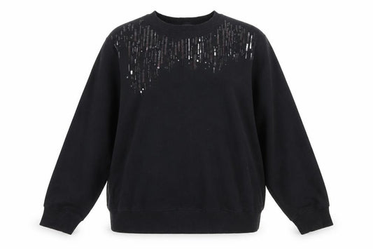 Marks and Spencer Women's Black Sequin Sweatshirt UK16