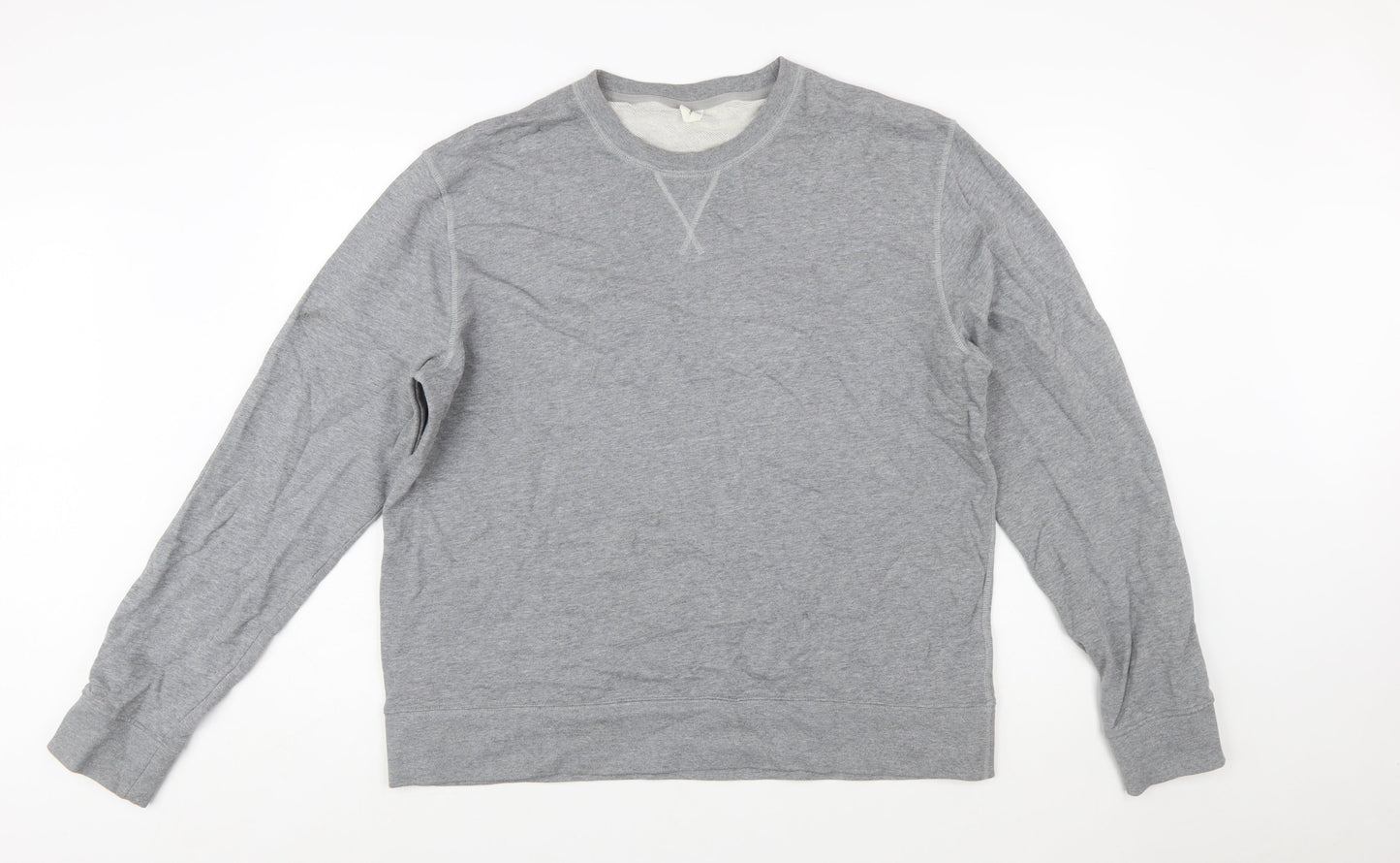 Arket Men's Grey Crew Neck Long Sleeve Sweatshirt XL