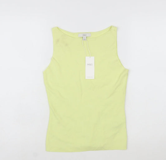 Marks and Spencer Women’s Yellow Tank Top Size M Basic Knit