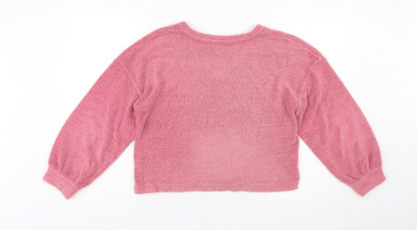 Marks and Spencer Women’s Pink V-Neck Pullover Sweater XS
