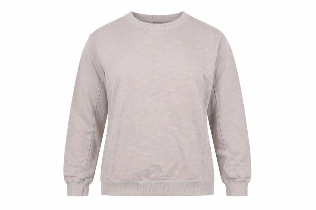 FatFace Women Beige Small Pullover Sweatshirt Crew Neck Cotton